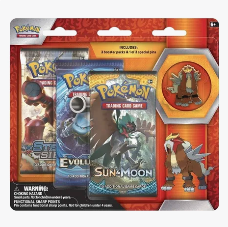 Pokémon: Legendary Beasts Collector Pin 3 Pack Blister [Entei]
